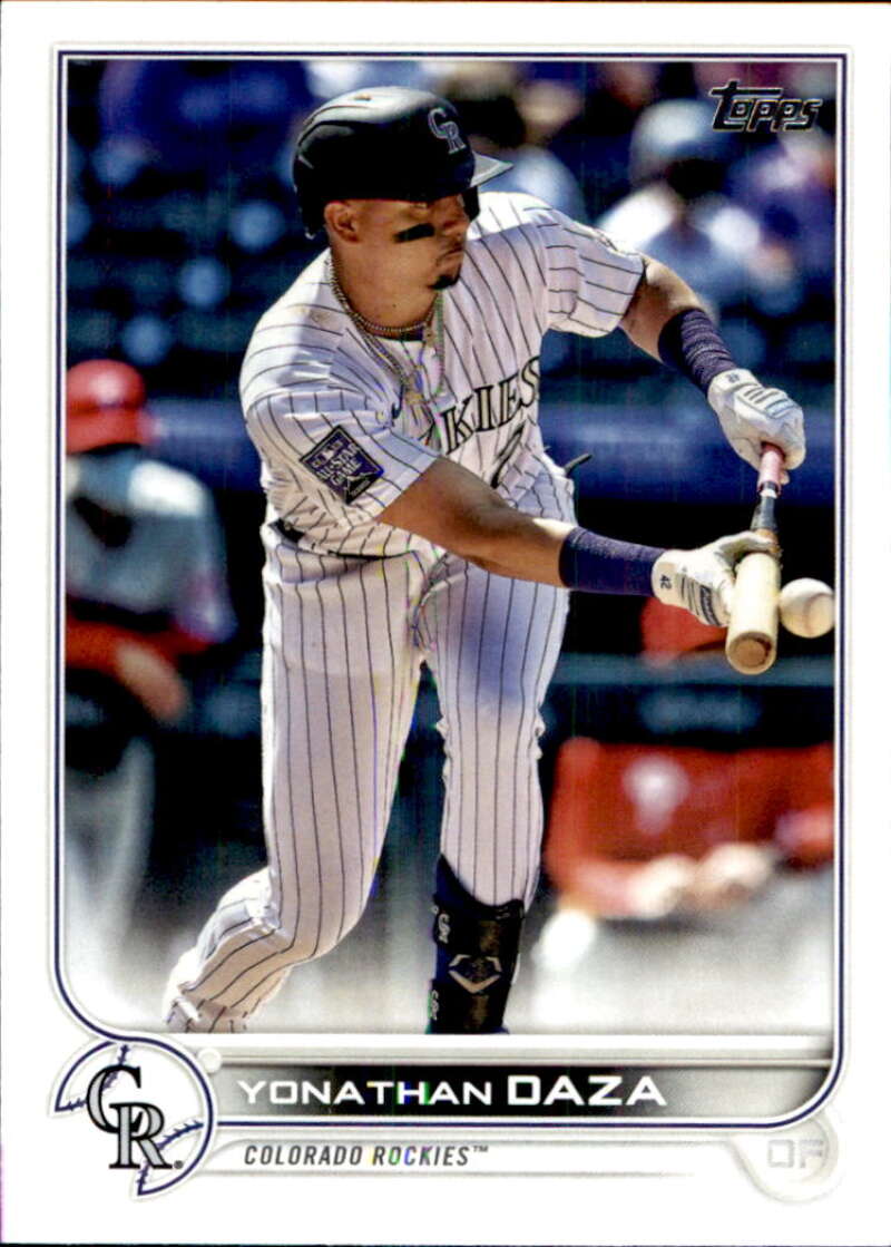 2022 Topps Baseball #335 Yonathan Daza Colorado Rockies Image 1