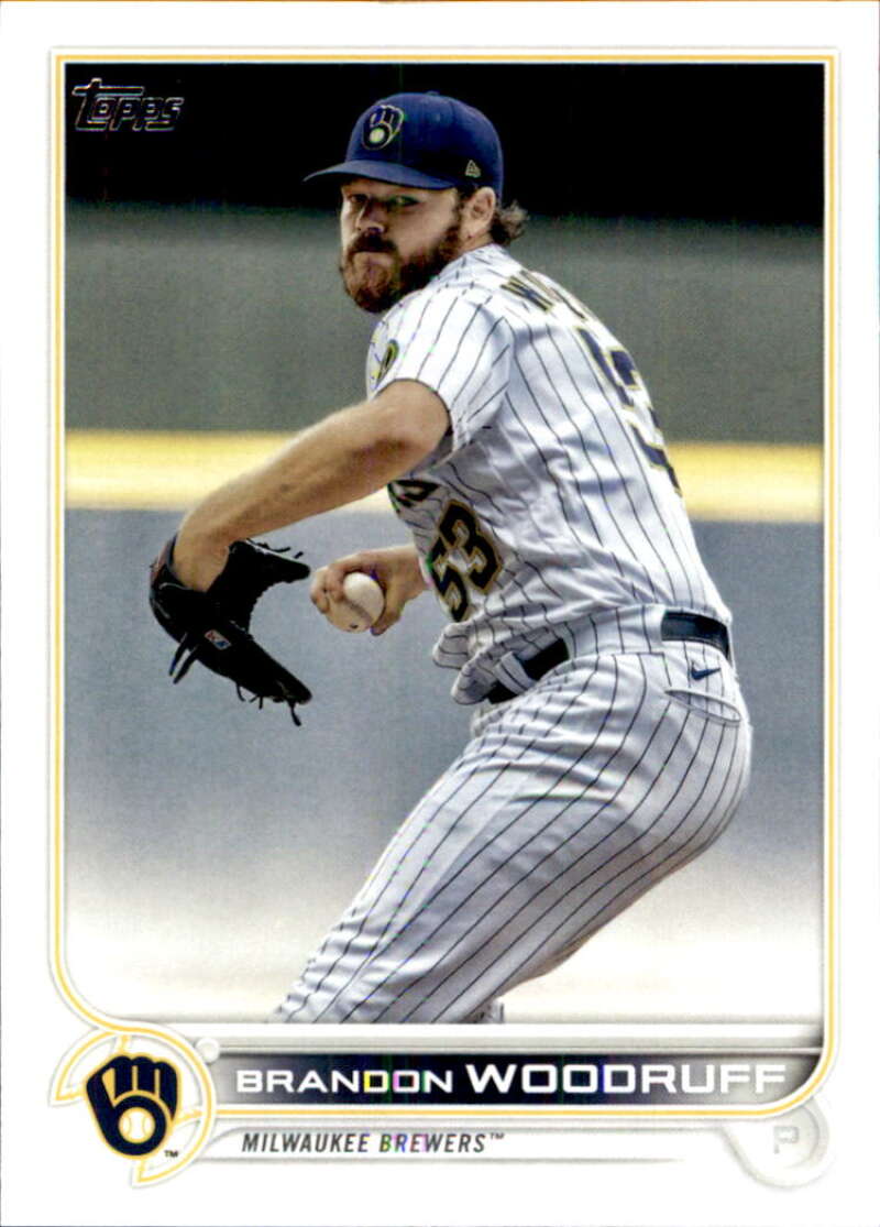 2022 Topps Baseball #336 Brandon Woodruff Milwaukee Brewers Image 1
