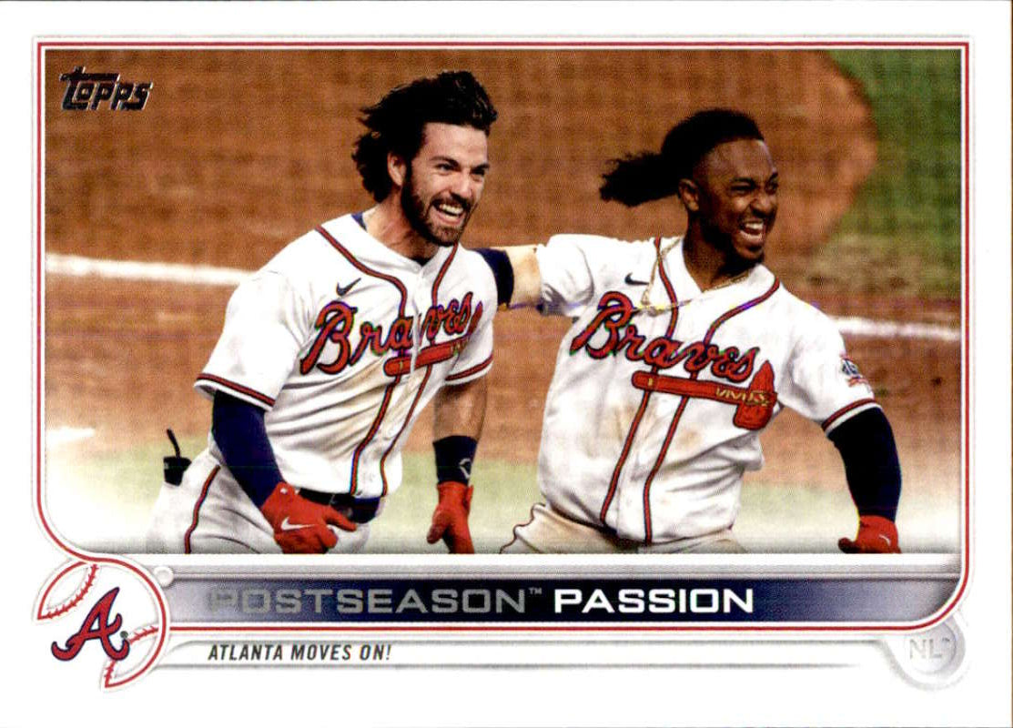 2022 Topps Baseball #342 Swanson/Albies Atlanta Braves Image 1
