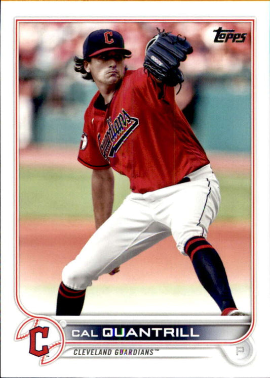 2022 Topps Baseball  #347 Cal Quantrill  Cleveland Guardians  Image 1