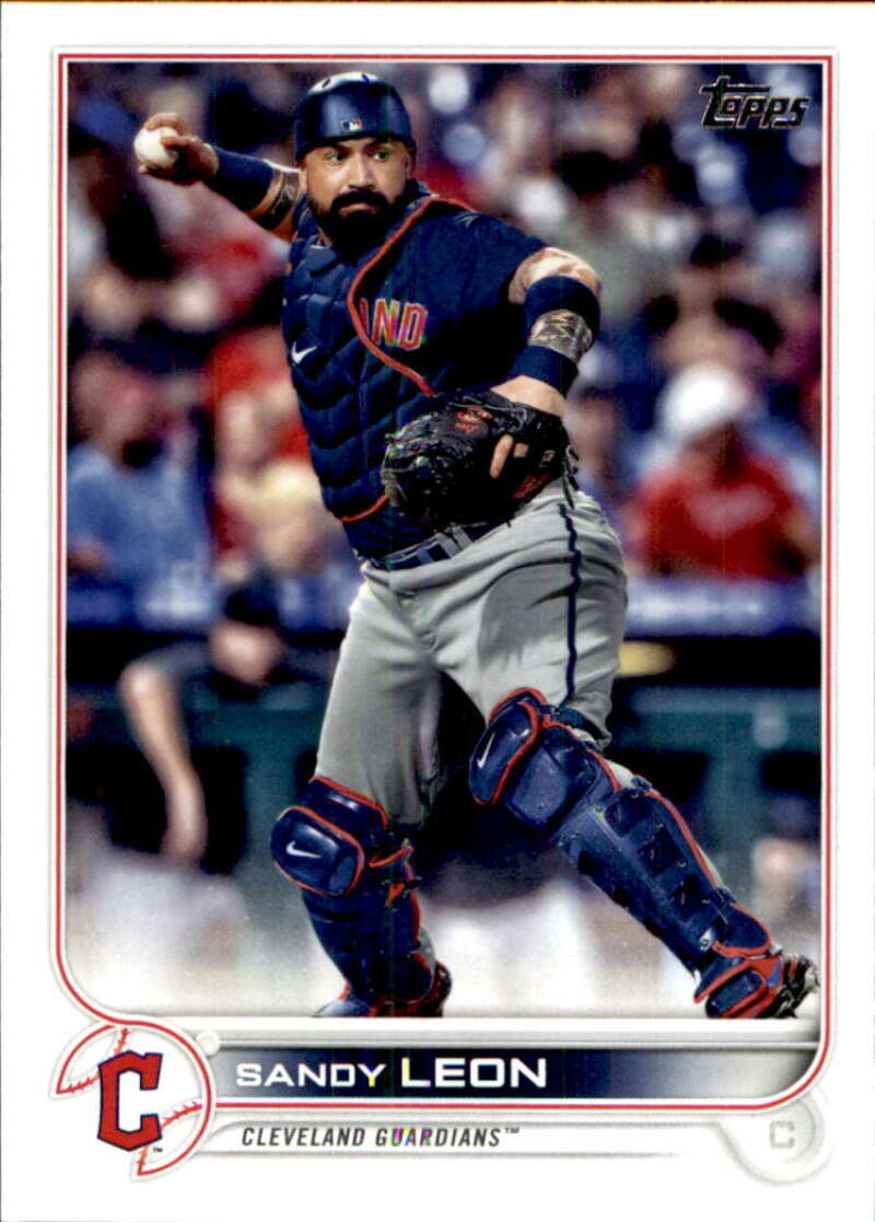 2022 Topps Baseball #353 Sandy Leon Cleveland Guardians Image 1