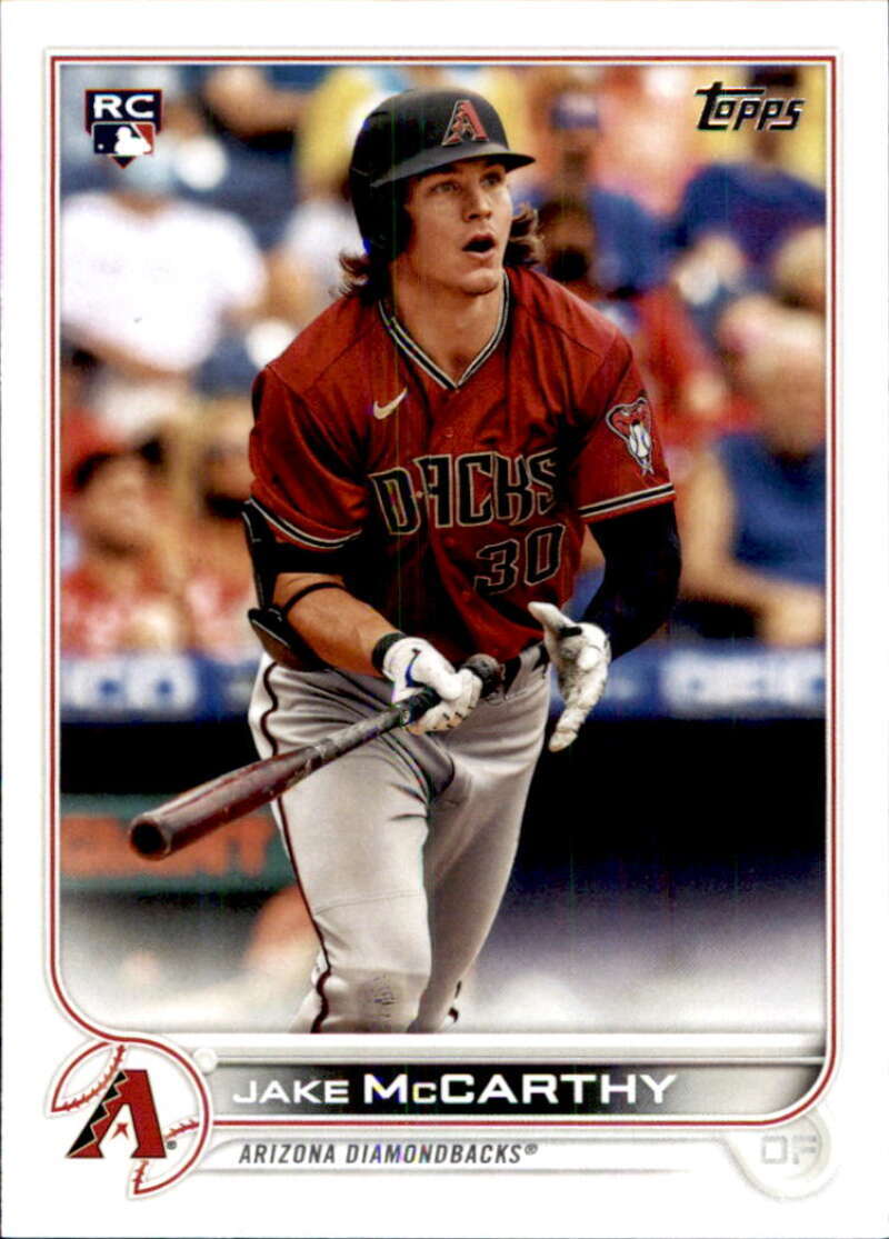 2022 Topps Baseball #370 Jake McCarthy RC Rookie Arizona Diamondbacks Image 1