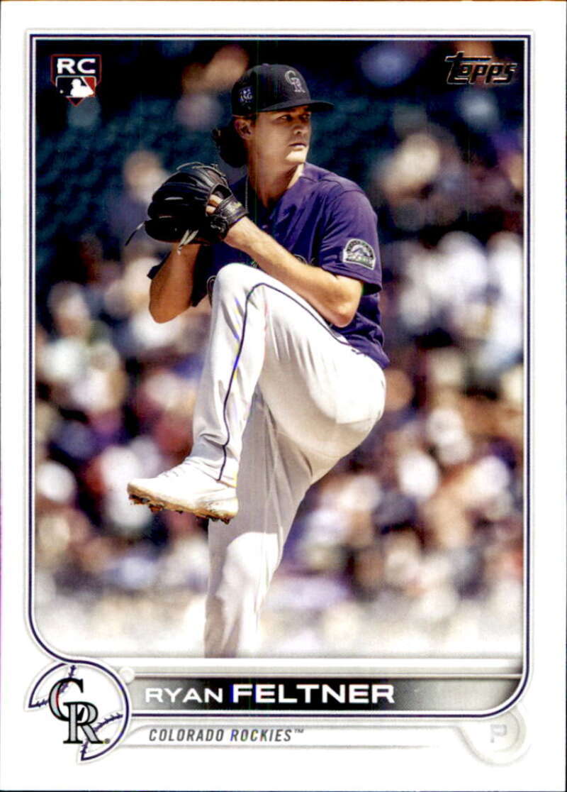 2022 Topps Baseball #373 Ryan Feltner RC Rookie Colorado Rockies Image 1