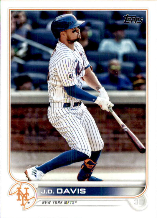 2022 Topps Baseball  #375 J.D. Davis  New York Mets  Image 1