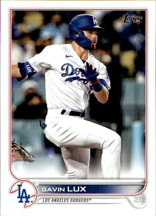 2022 Topps Baseball  #389 Gavin Lux  Los Angeles Dodgers  Image 1