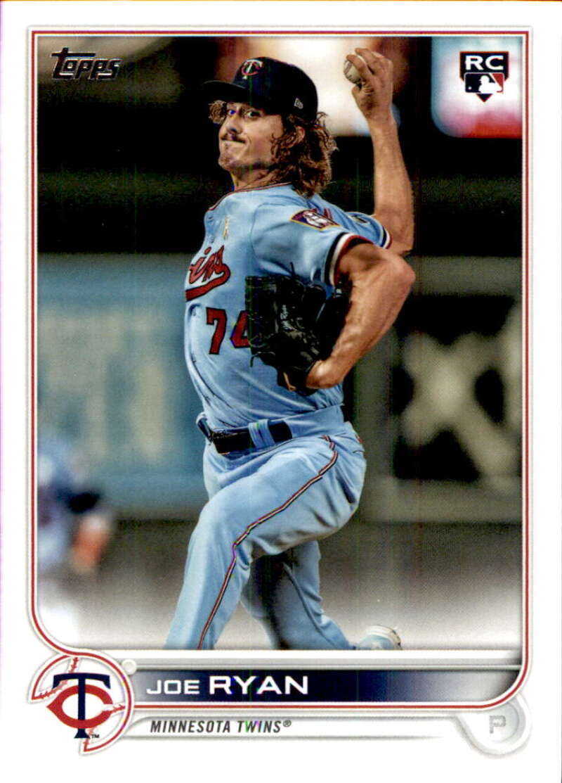 2022 Topps Baseball #390 Joe Ryan RC Rookie Minnesota Twins Image 1