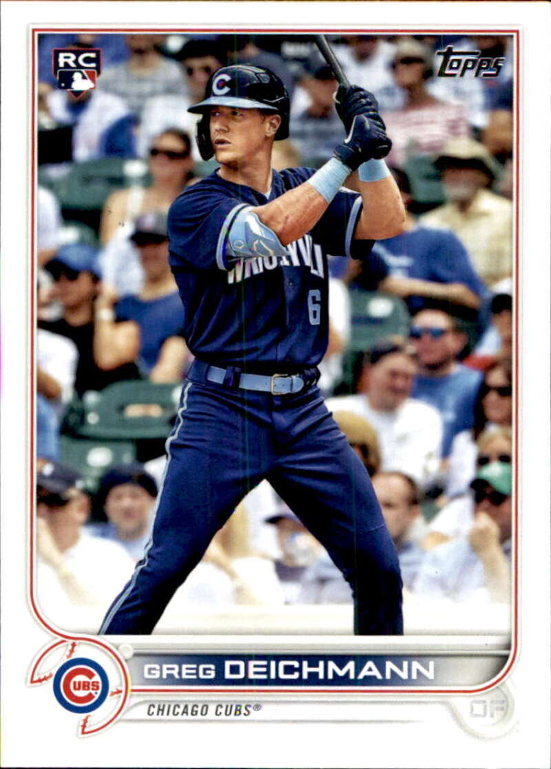 2022 Topps Baseball #395 Greg Deichmann RC Rookie Chicago Cubs Image 1