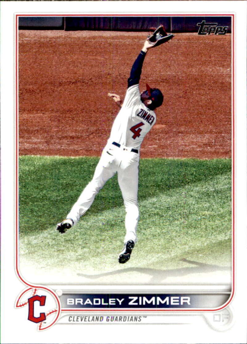 2022 Topps Baseball #407 Bradley Zimmer Cleveland Guardians Image 1