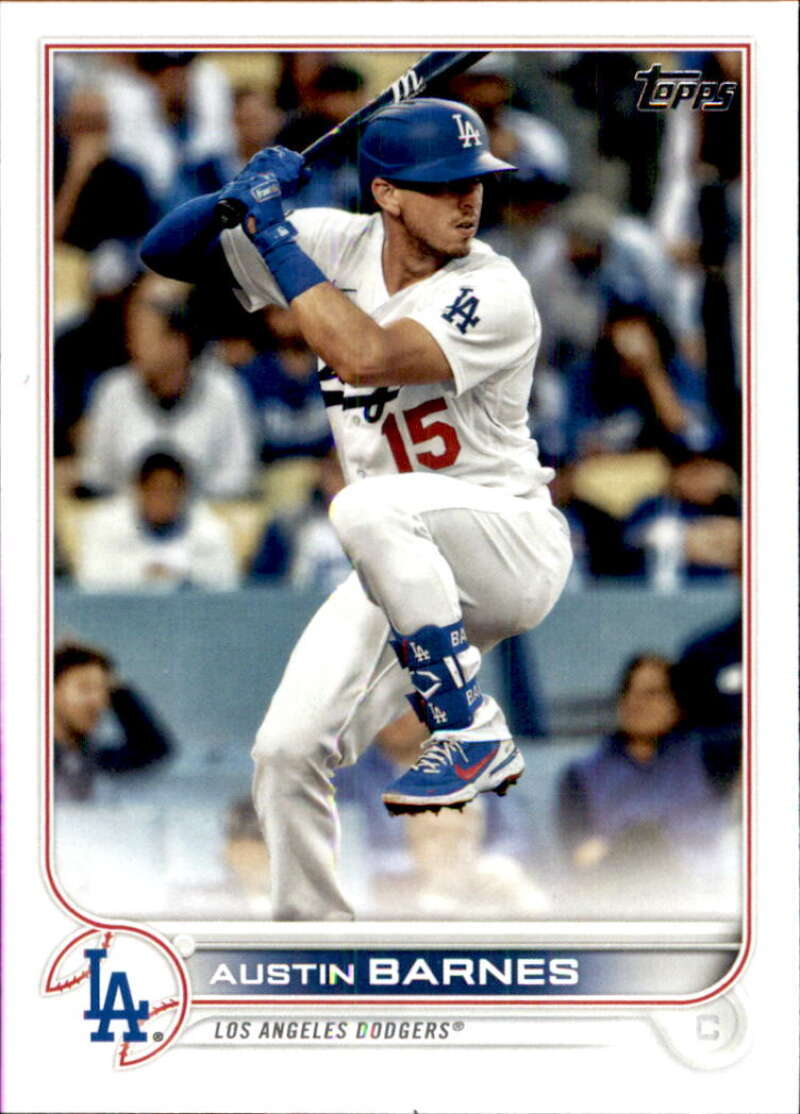2022 Topps Baseball #420 Austin Barnes Los Angeles Dodgers Image 1