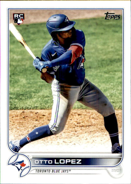 2022 Topps Baseball  #422 Otto Lopez  RC Rookie Toronto Blue Jays  Image 1