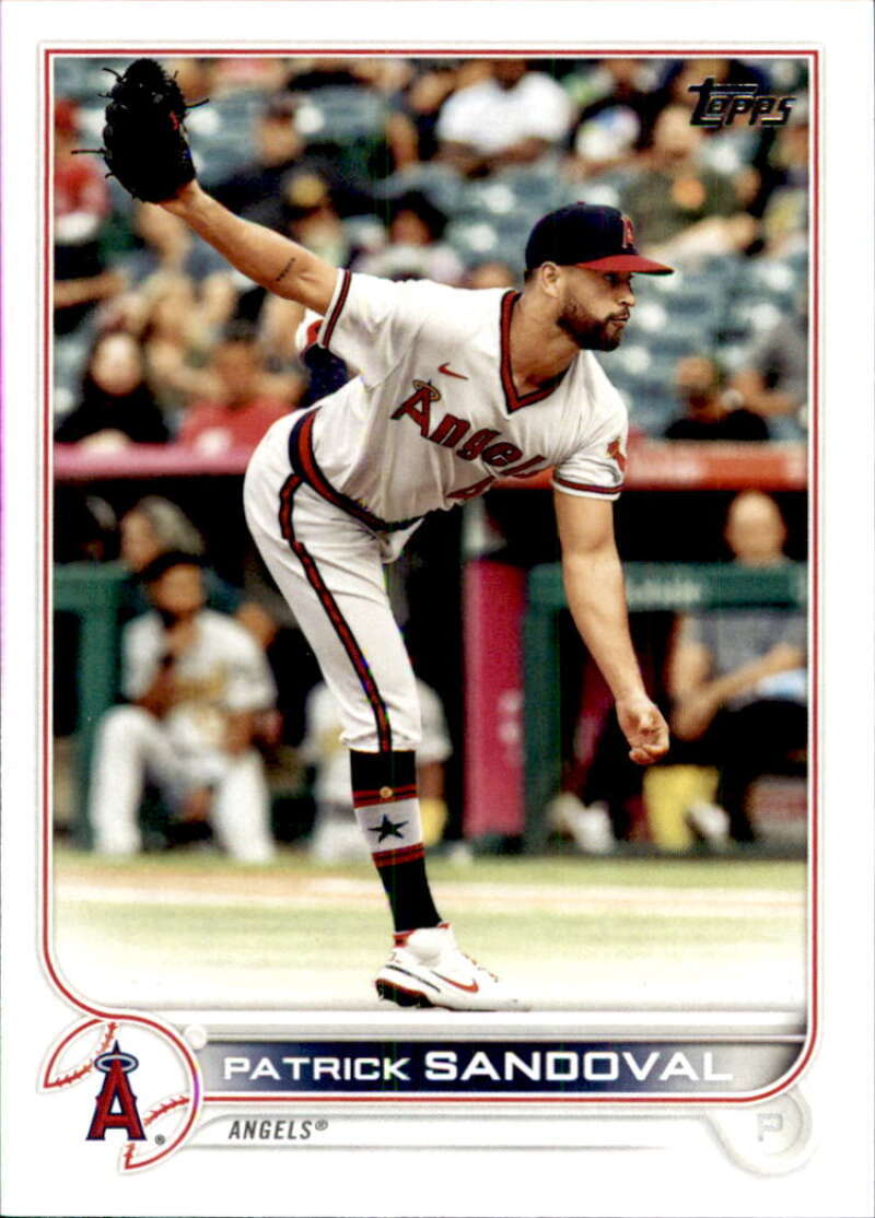 2022 Topps Baseball #428 Patrick Sandoval Los Angeles Angels Image 1