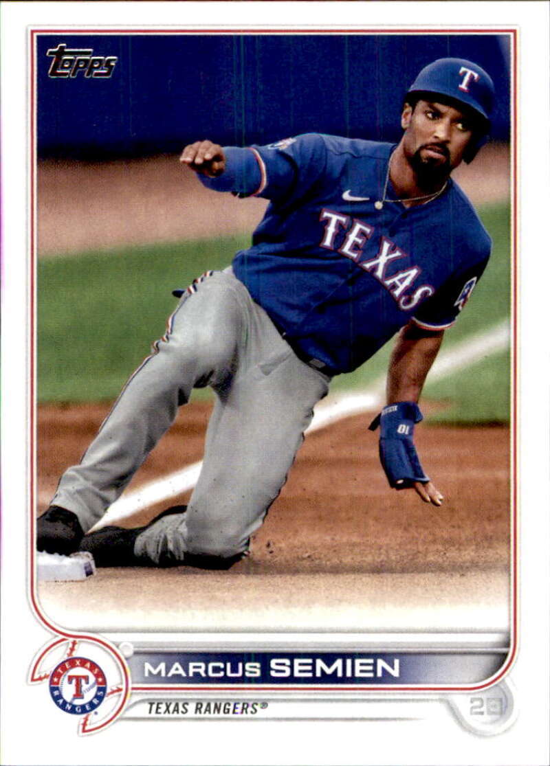 2022 Topps Baseball #429 Marcus Semien Texas Rangers Image 1