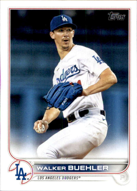 2022 Topps Baseball  #438 Walker Buehler  Los Angeles Dodgers  Image 1