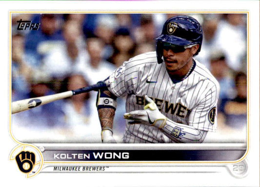 2022 Topps Baseball  #449 Kolten Wong  Milwaukee Brewers  Image 1
