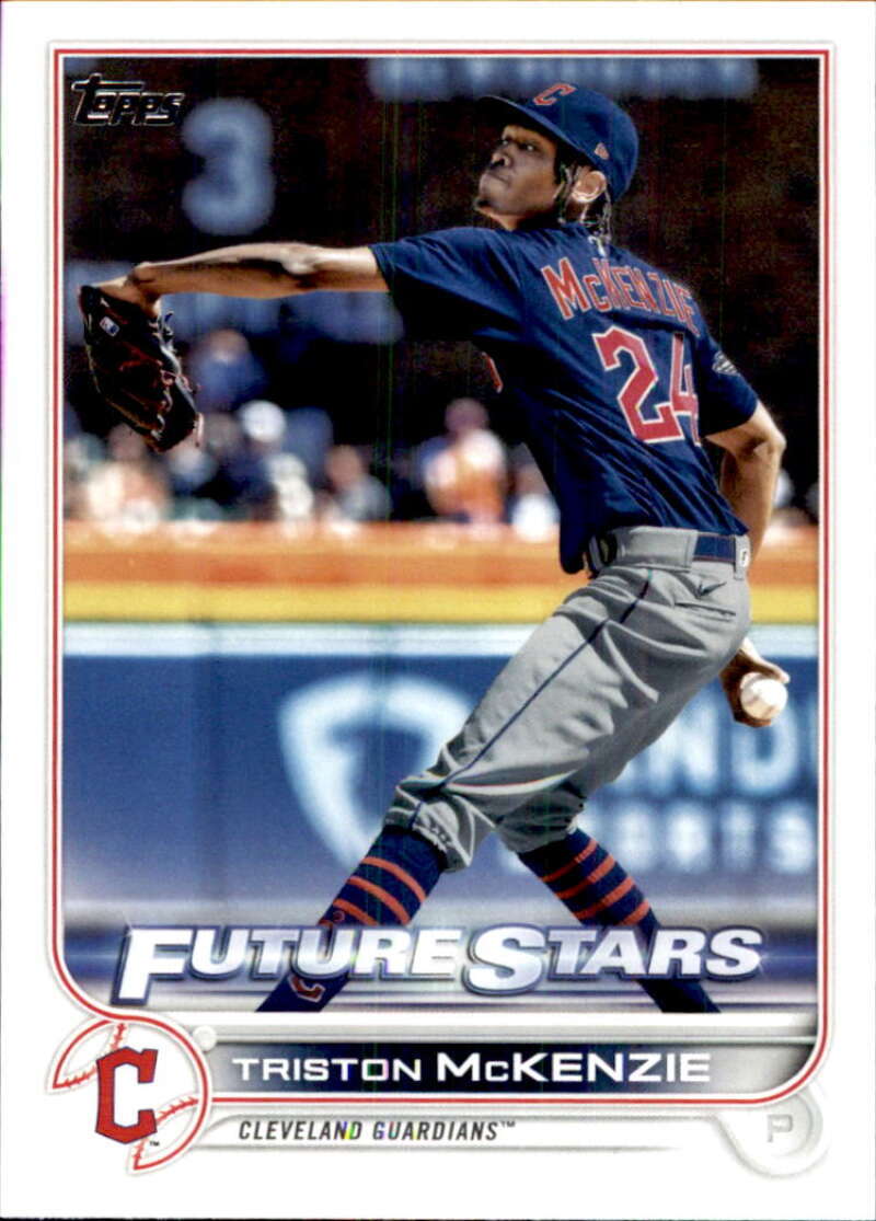 2022 Topps Baseball #470 Triston McKenzie Cleveland Guardians Image 1