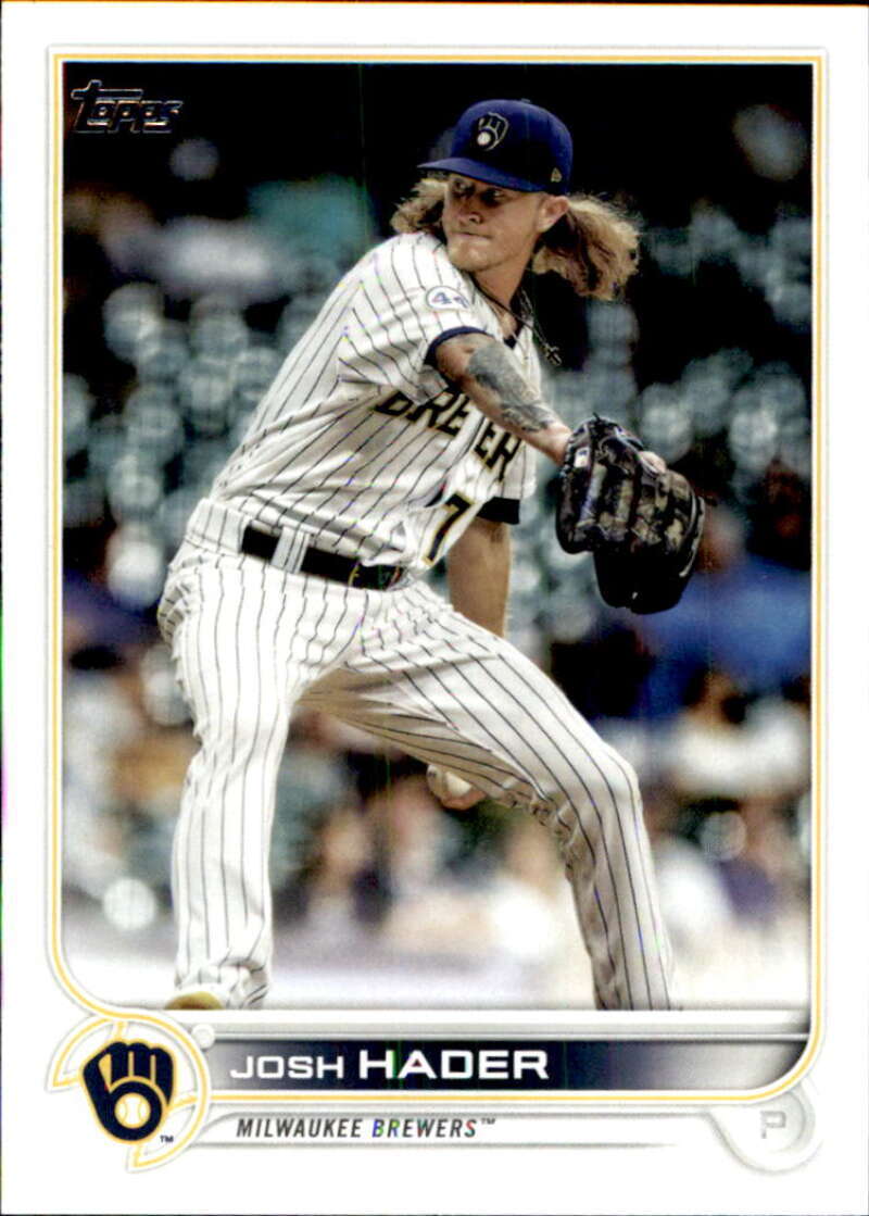 2022 Topps Baseball #487 Josh Hader Milwaukee Brewers Image 1