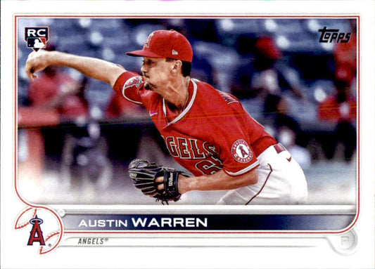 2022 Topps Baseball  #495 Austin Warren  RC Rookie Los Angeles Angels  Image 1