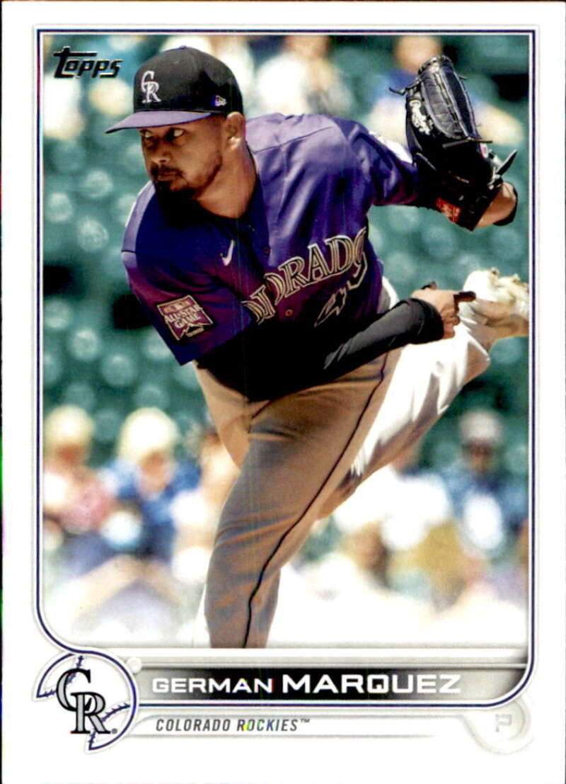 2022 Topps Baseball #498 German Marquez Colorado Rockies Image 1