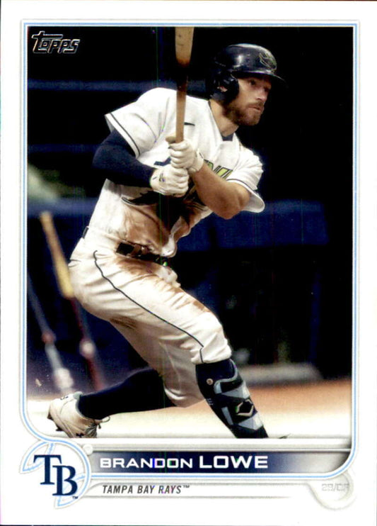 2022 Topps Baseball  #499 Brandon Lowe  Tampa Bay Rays  Image 1