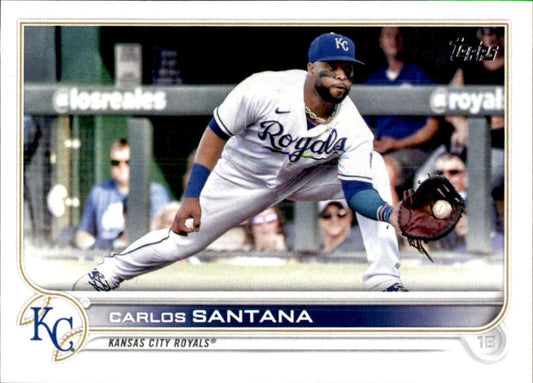 2022 Topps Baseball  #510 Carlos Santana  Kansas City Royals  Image 1