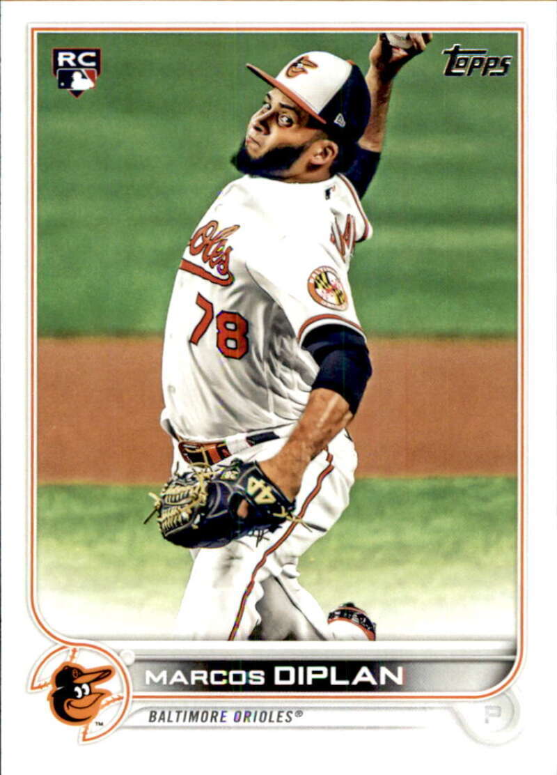 2022 Topps Baseball #517 Marcos Diplan RC Rookie Baltimore Orioles Image 1