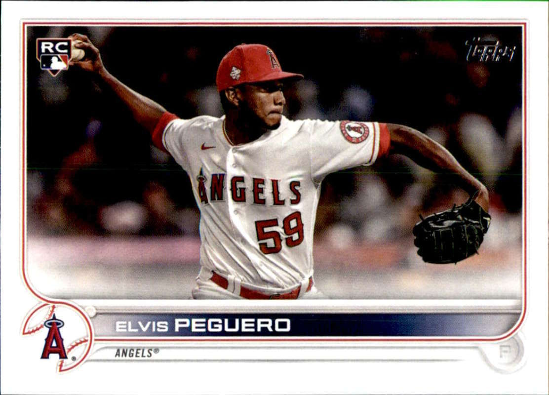 2022 Topps Baseball #541 Elvis Peguero RC Rookie Los Angeles Angels Image 1