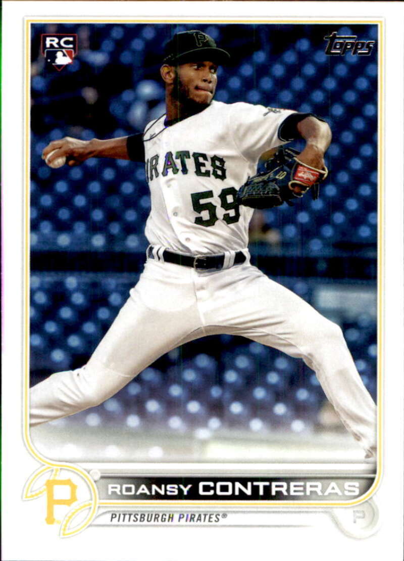2022 Topps Baseball #543 Roansy Contreras RC Rookie Pittsburgh Pirates Image 1