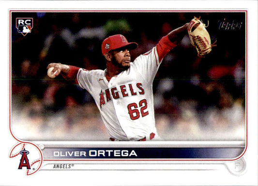 2022 Topps Baseball  #554 Oliver Ortega  RC Rookie Los Angeles Angels  Image 1