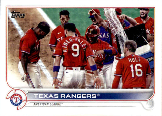 2022 Topps Baseball  #558 Texas Rangers  Texas Rangers  Image 1