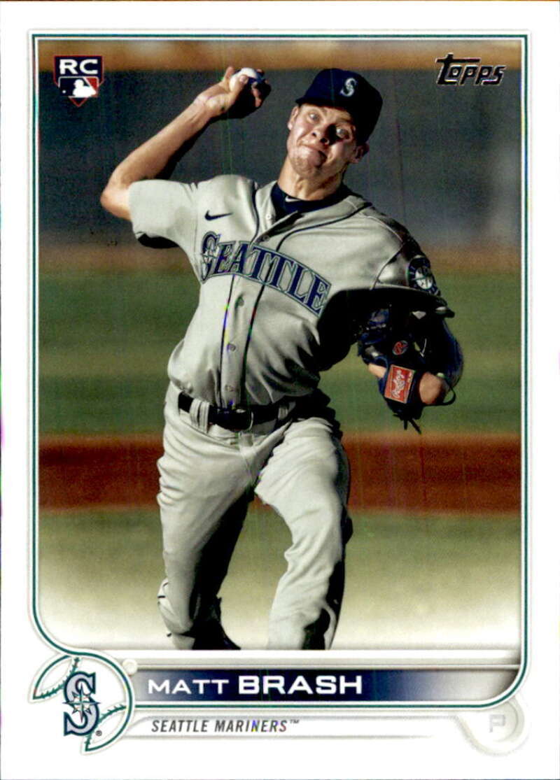 2022 Topps Baseball #561 Matt Brash RC Rookie Seattle Mariners Image 1