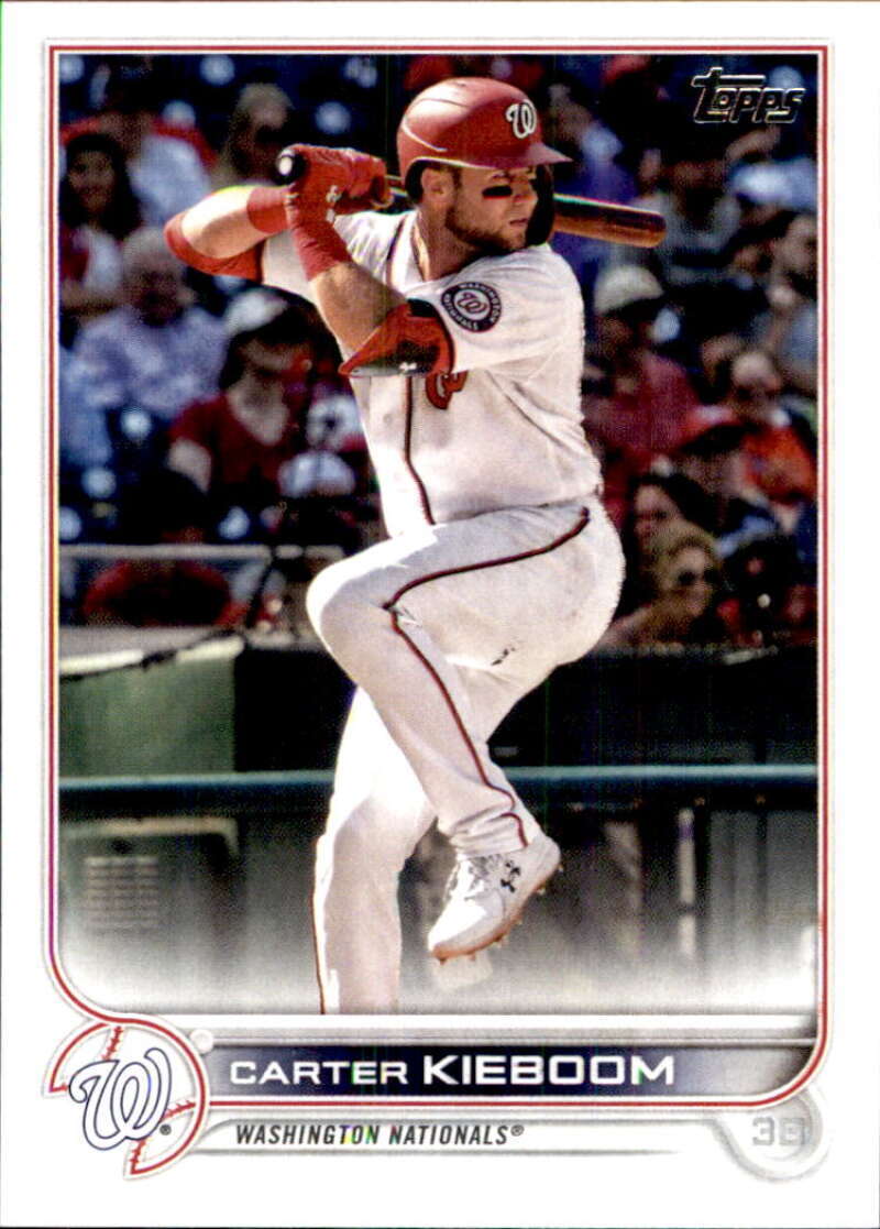 2022 Topps Baseball #580 Carter Kieboom Washington Nationals Image 1