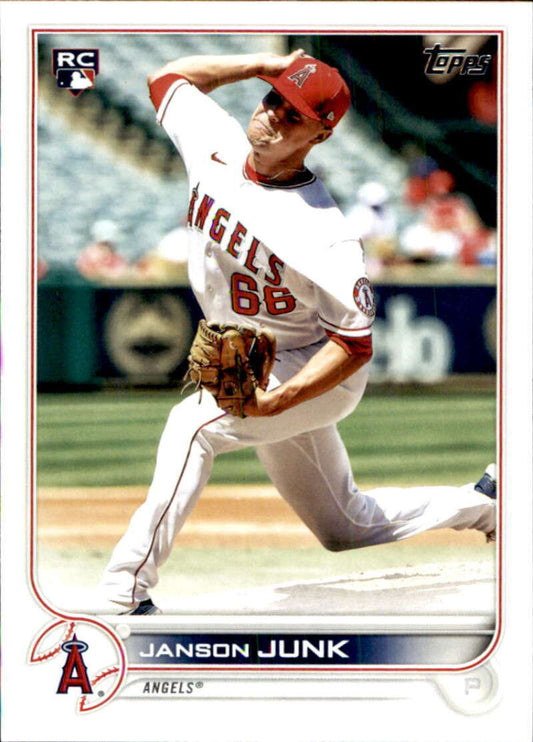2022 Topps Baseball  #594 Janson Junk  RC Rookie Los Angeles Angels  Image 1