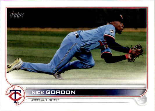 2022 Topps Baseball  #598 Nick Gordon  Minnesota Twins  Image 1