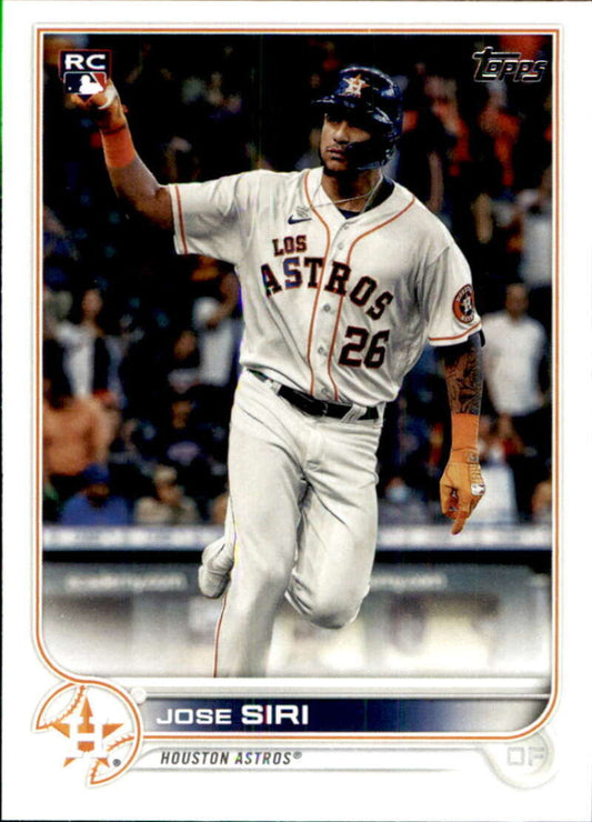 2022 Topps Baseball  #599 Jose Siri  RC Rookie Houston Astros  Image 1