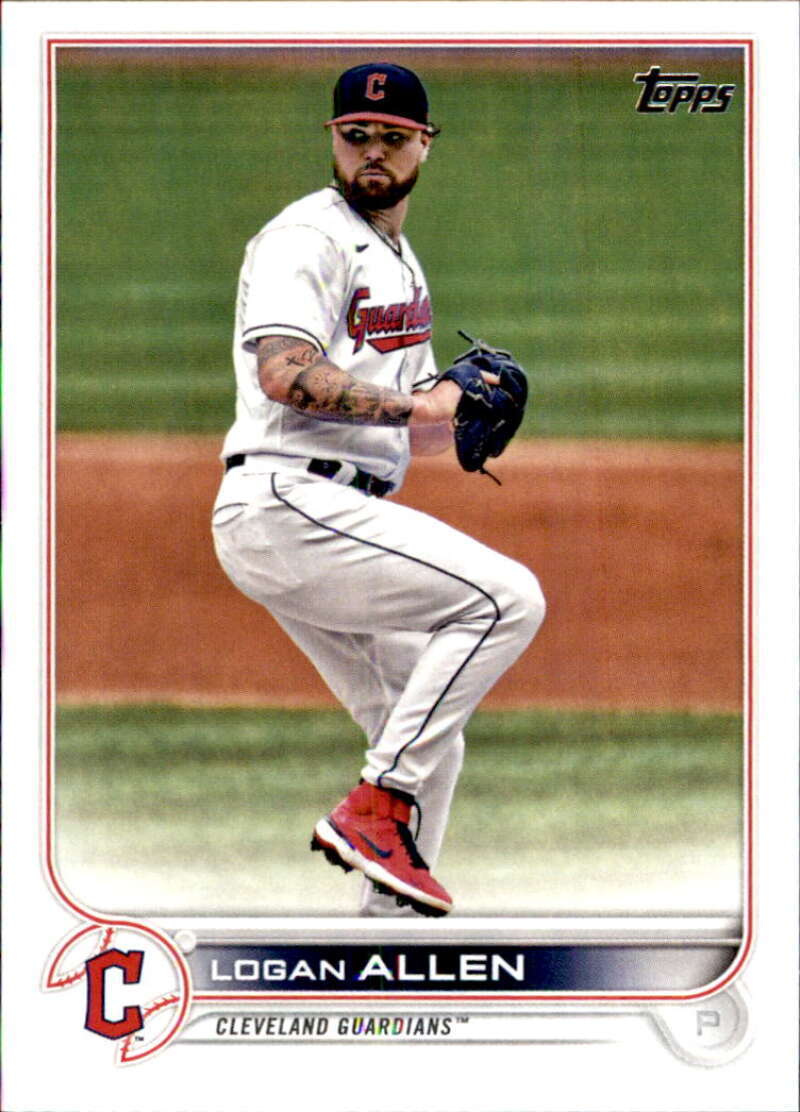 2022 Topps Baseball #604 Logan Allen Cleveland Guardians Image 1