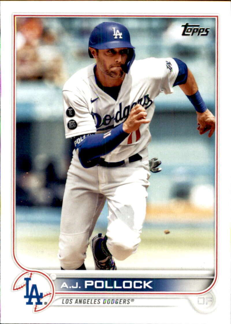 2022 Topps Baseball #608 A.J. Pollock Los Angeles Dodgers Image 1