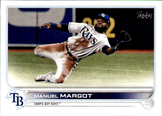 2022 Topps Baseball  #612 Manuel Margot  Tampa Bay Rays  Image 1