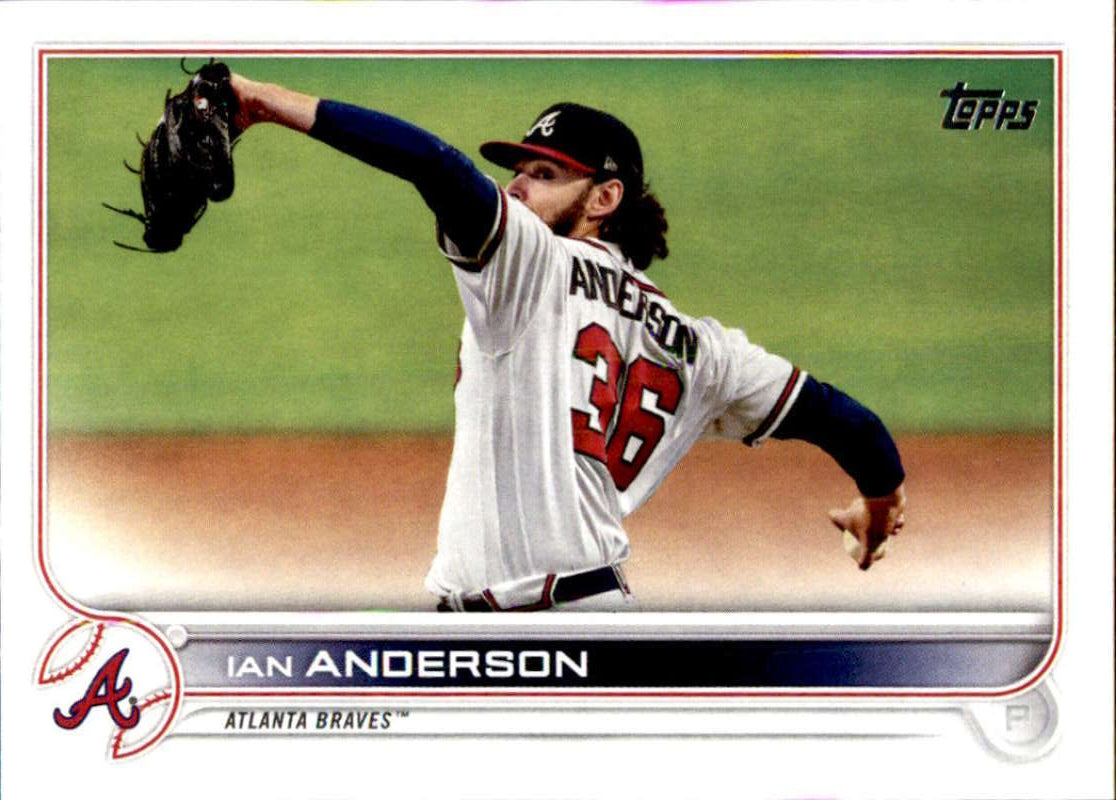 2022 Topps Baseball #615 Ian Anderson Atlanta Braves Image 1