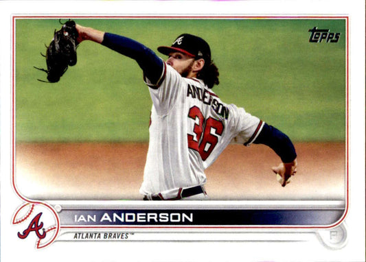 2022 Topps Baseball  #615 Ian Anderson  Atlanta Braves  Image 1