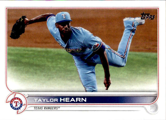 2022 Topps Baseball  #634 Taylor Hearn  Texas Rangers  Image 1
