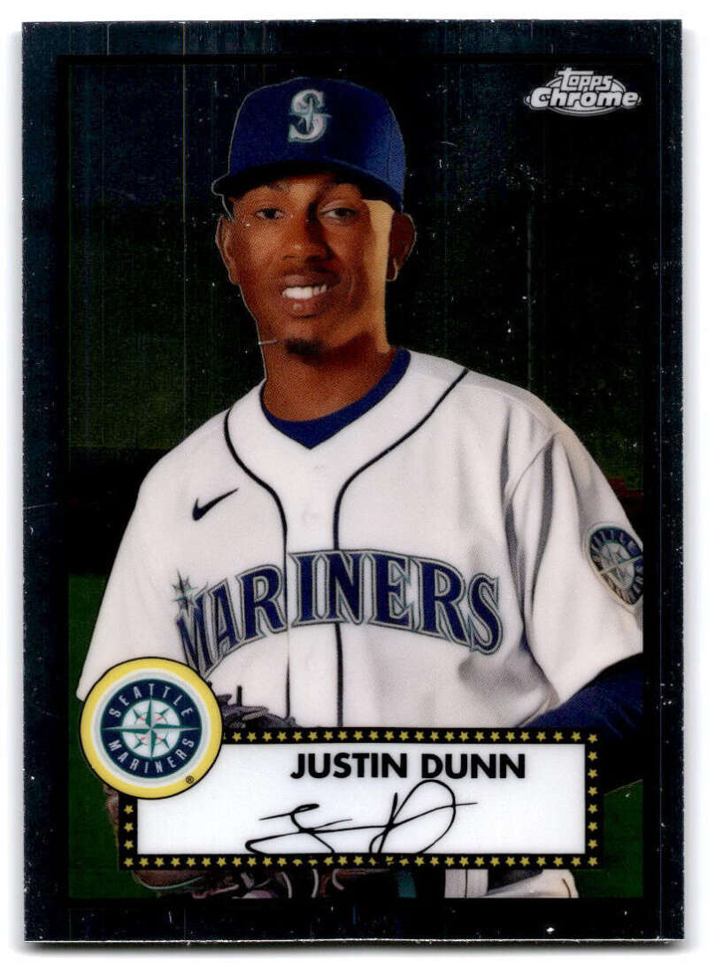 2021 Topps Chrome Platinum Anniversary #309 Justin Dunn Seattle Mariners V97217 Image 1