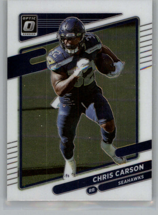 2021 Donruss Optic #198 Chris Carson  Seattle Seahawks  V88748 Image 1
