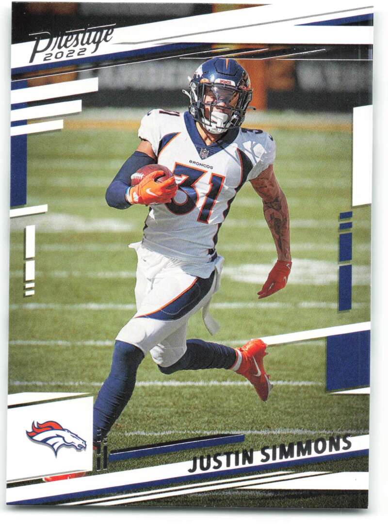 2022 Panini Prestige #92 Justin Simmons Denver Broncos V89049 Image 1