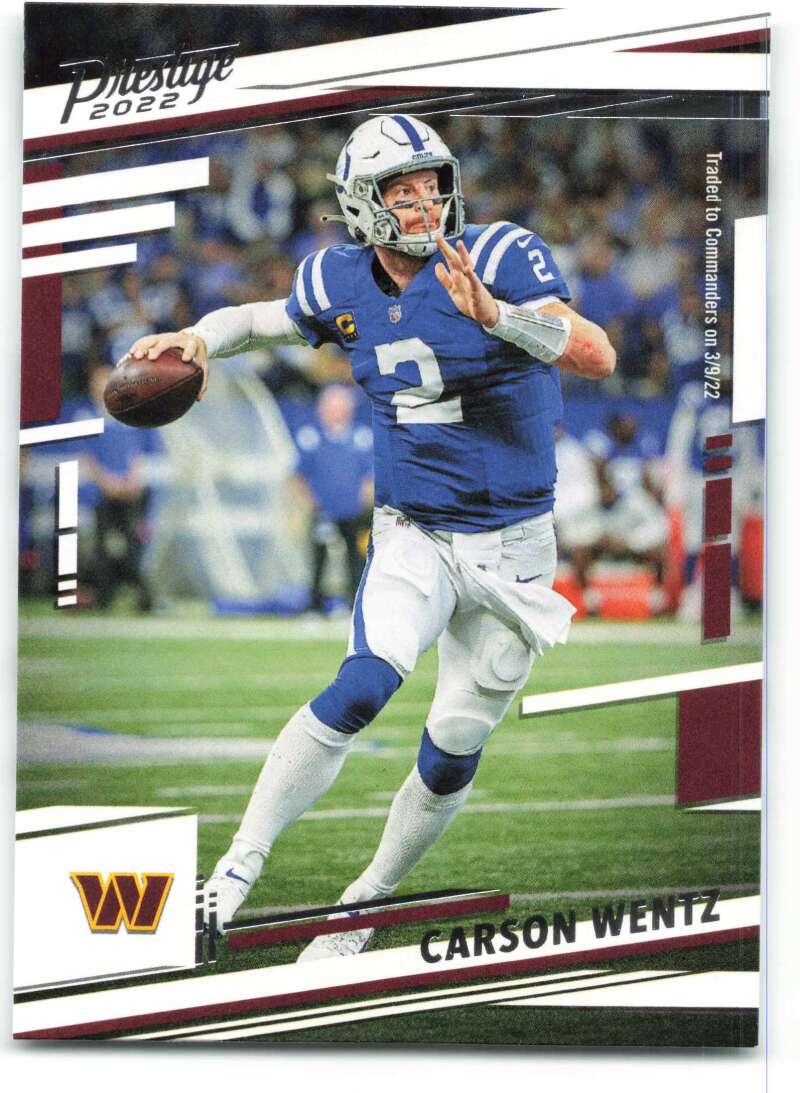 2022 Panini Prestige #123 Carson Wentz Indianapolis Colts V89084 Image 1