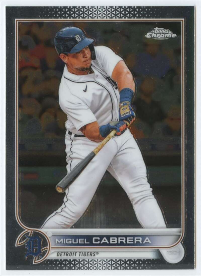 2022 Topps Chrome #96 Miguel Cabrera Detroit Tigers V91596 Image 1