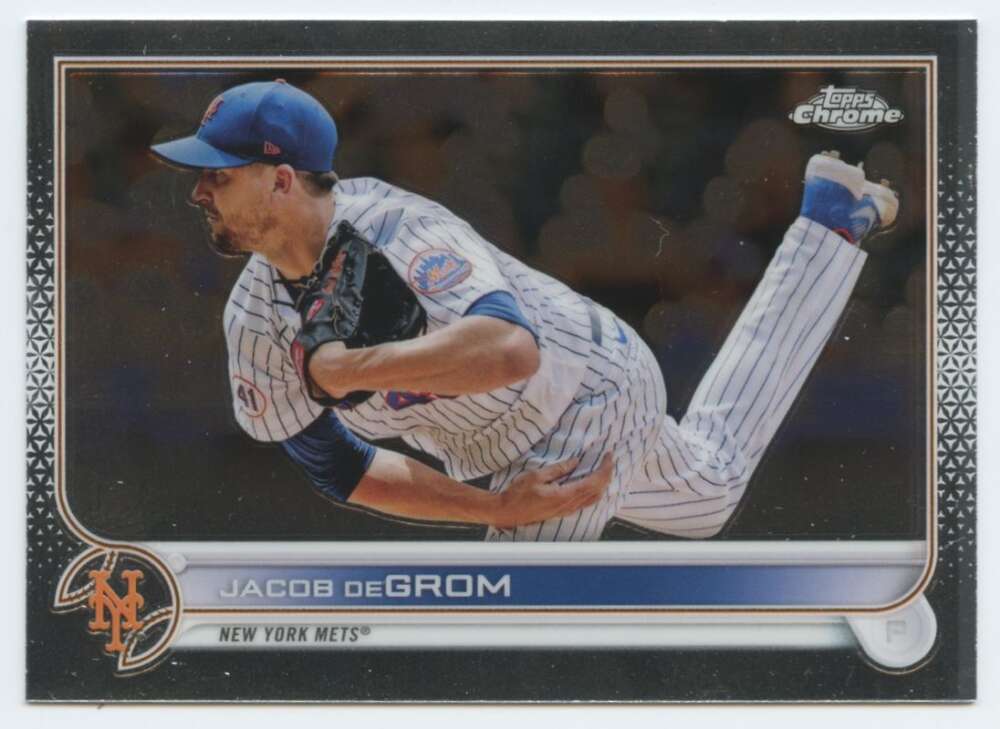 2022 Topps Chrome #125 Jacob deGrom New York Mets V91602 Image 1