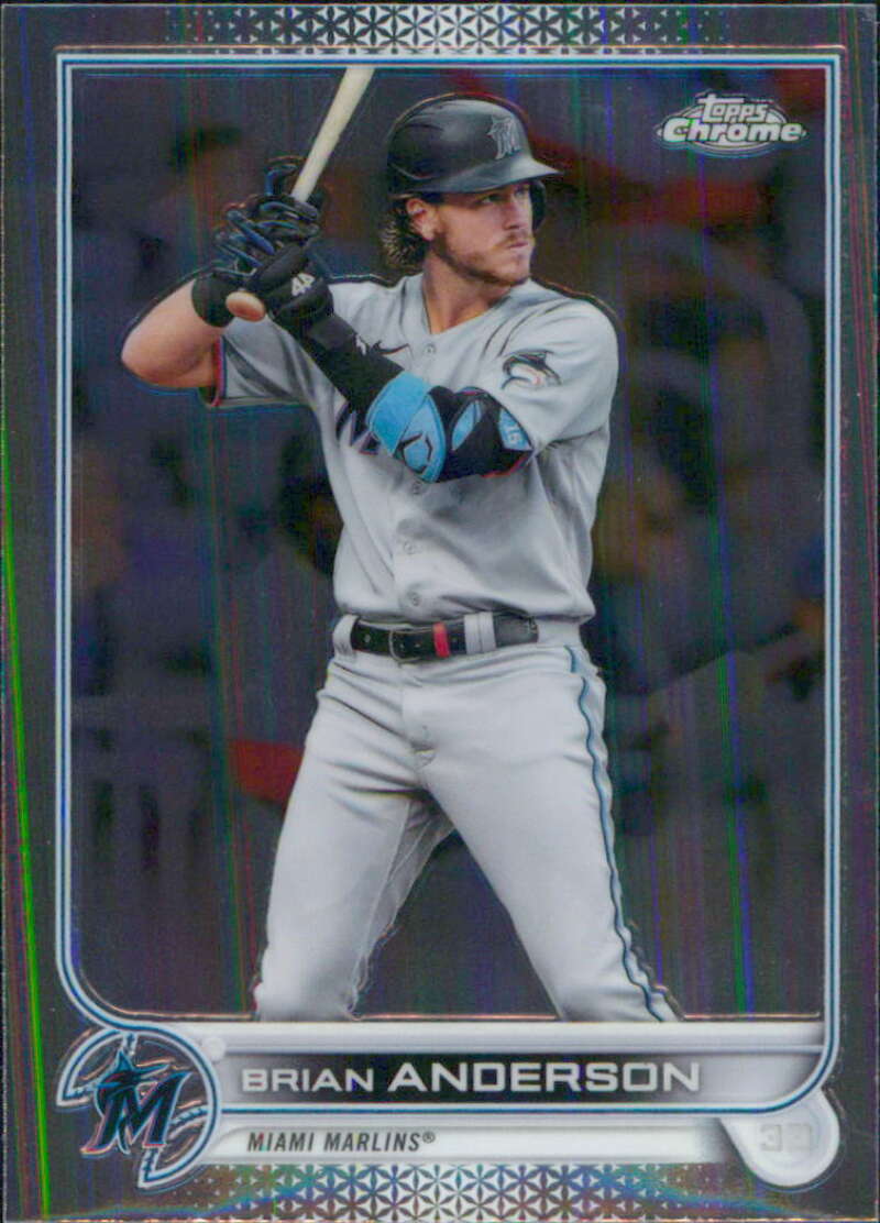 2022 Topps Chrome #138 Brian Anderson Miami Marlins V91605 Image 1