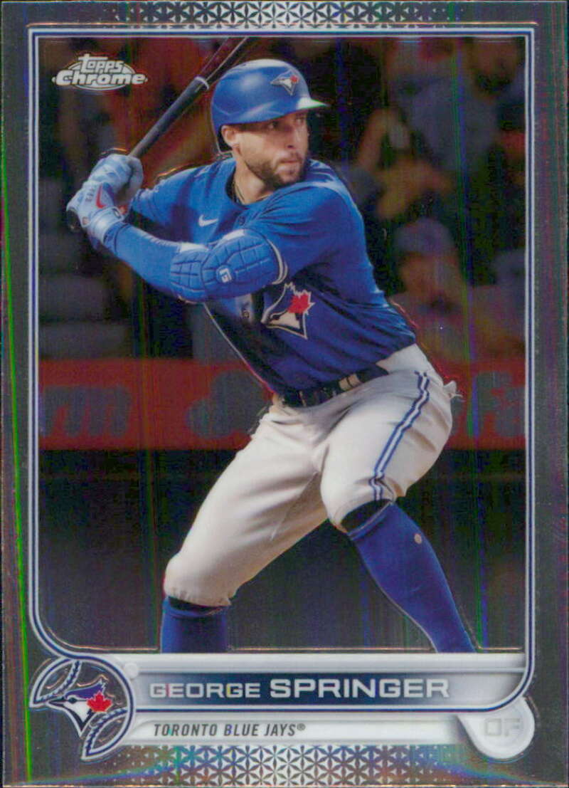2022 Topps Chrome #214 George Springer Toronto Blue Jays V91621 Image 1