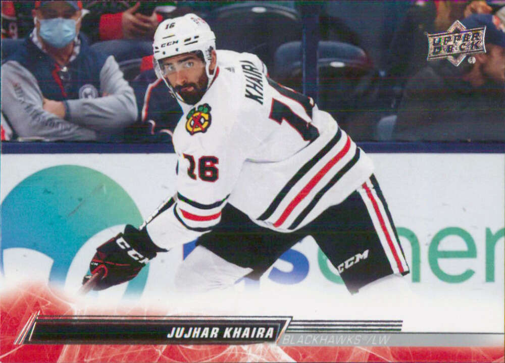 2022-23 Upper Deck Hockey #39 Jujhar Khaira  Chicago Blackhawks  Image 1