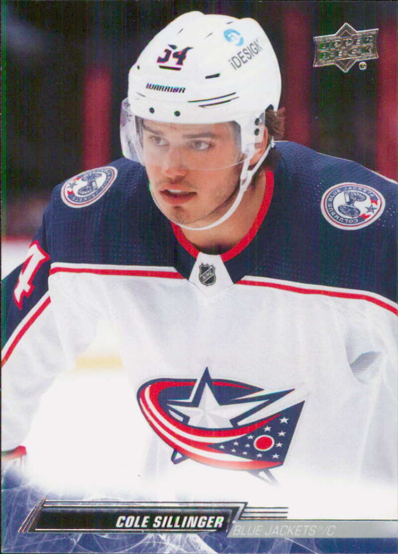 2022-23 Upper Deck Hockey #55 Cole Sillinger Columbus Blue Jackets Image 1